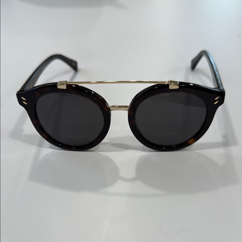 Stella McCartney Tortoiseshell Sunglasses with Gold Bridge